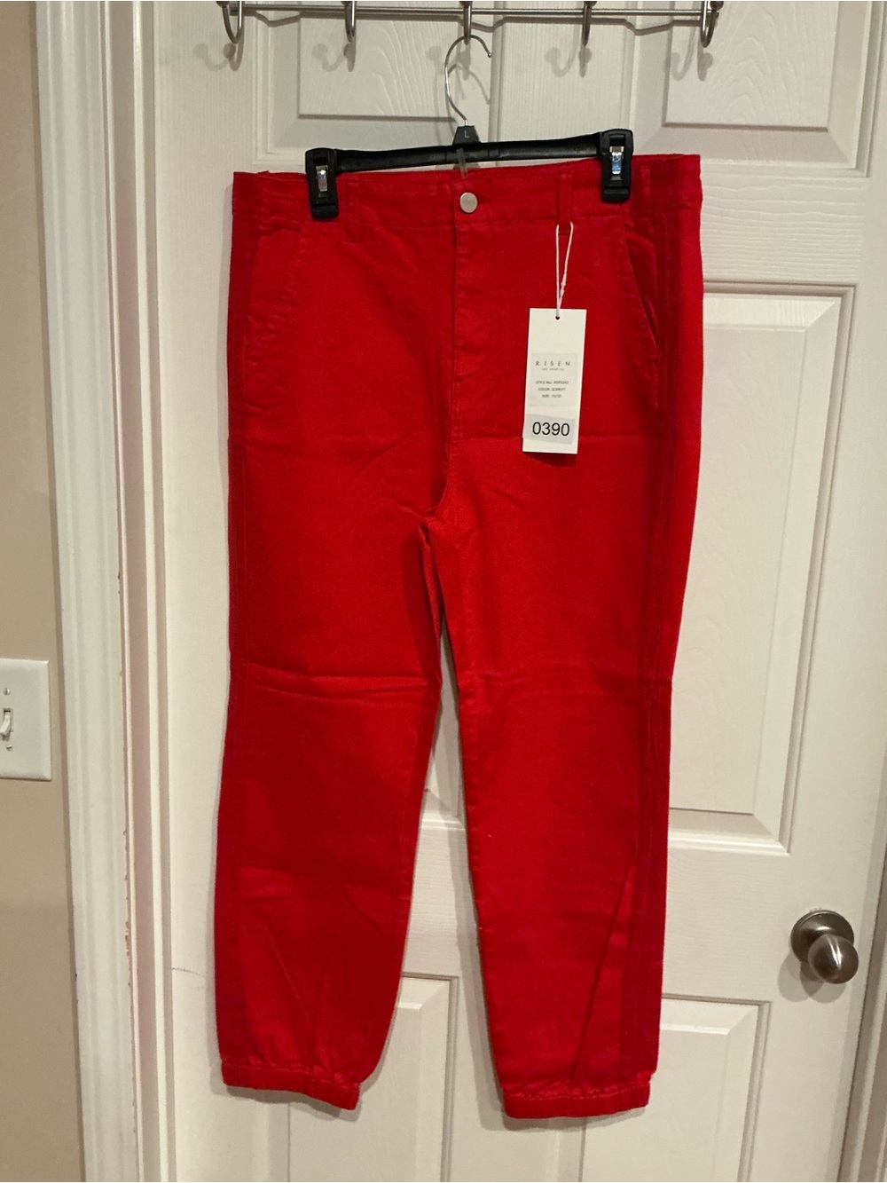 Women's Red Cropped Jeans - Unbranded